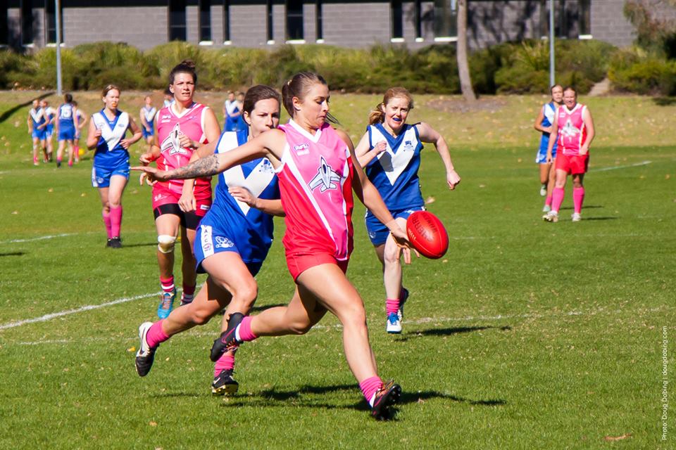 AFL Women play for Pink Footy Day Cup