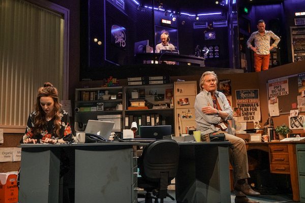 The ABC set with the talkback radio studio in the background. Photo: David James McCarthy