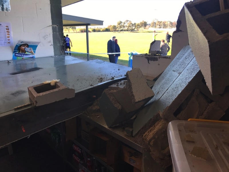 Amaroo Oval facilities damaged by stolen bobcat