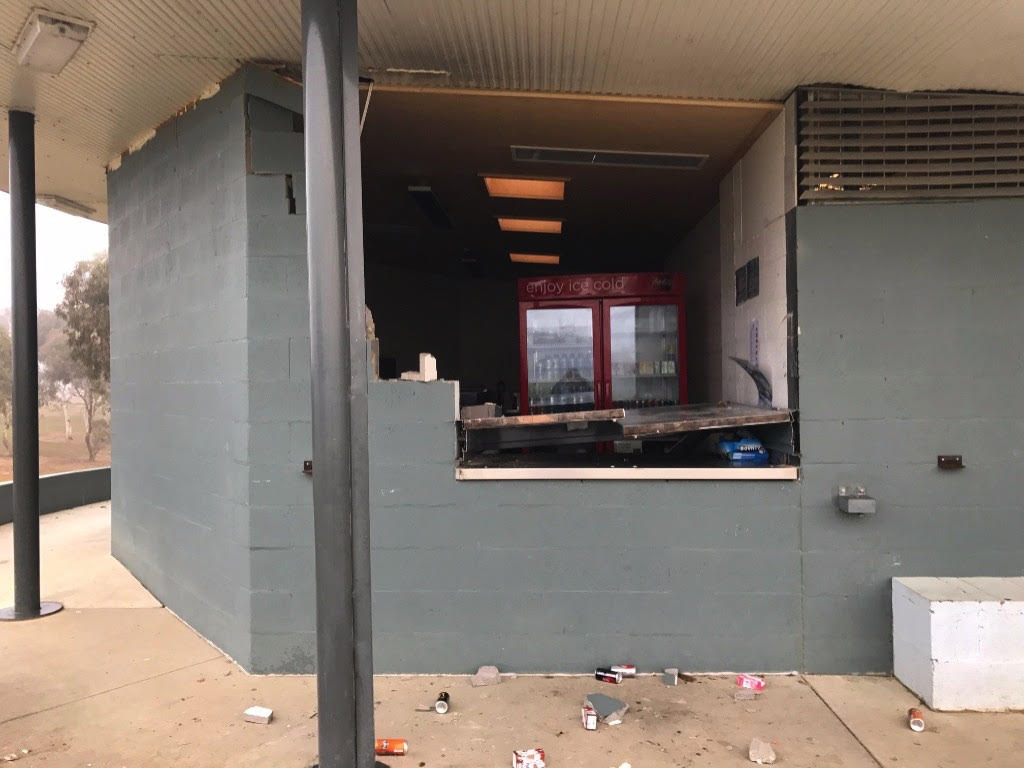 Amaroo Oval facilities damaged by stolen bobcat