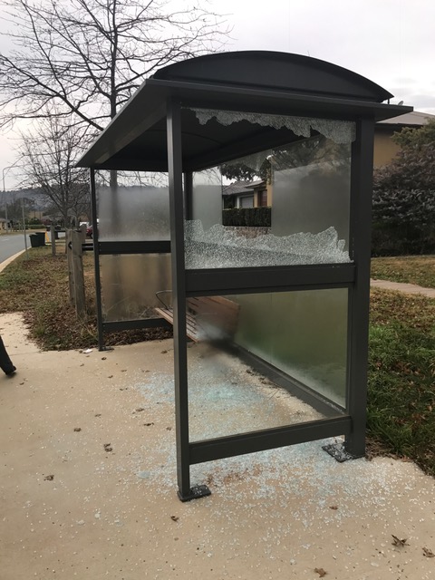 Vandals cause $10k in damages to Gunganlin bus shelters