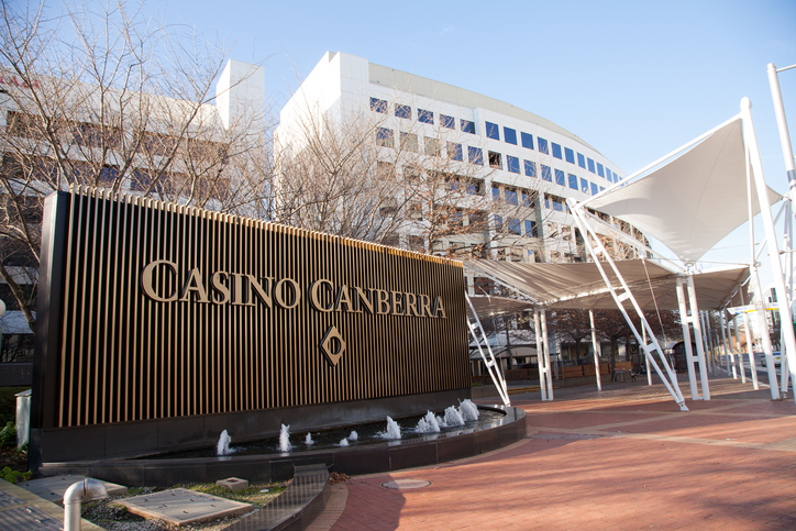 The front of Casino Canberra