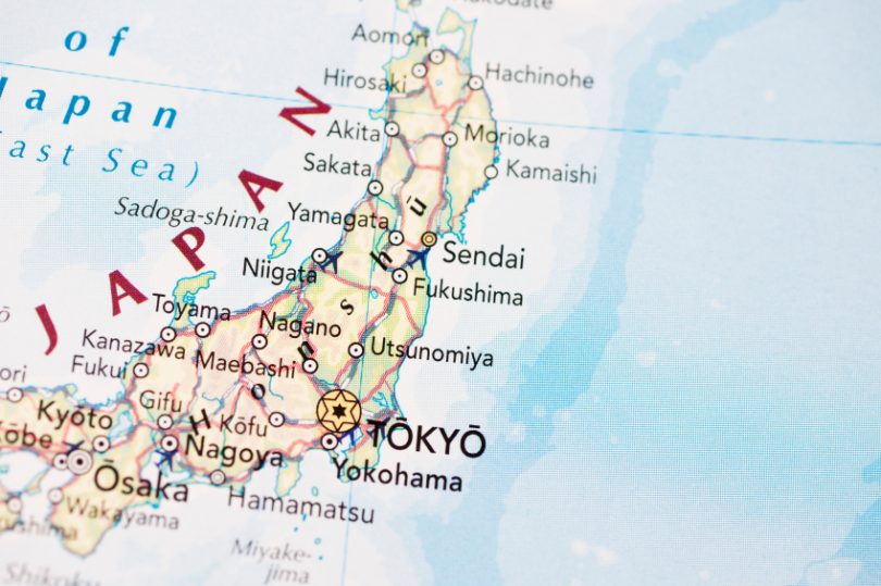 Map of Japan.