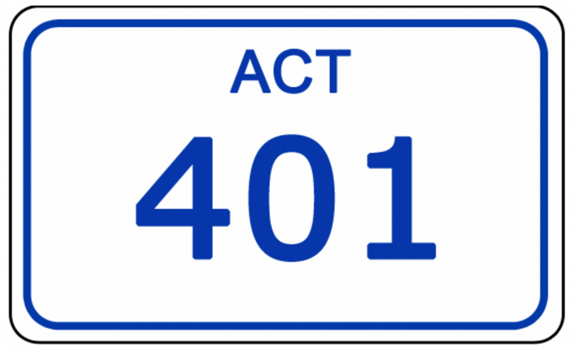 ACT number plate