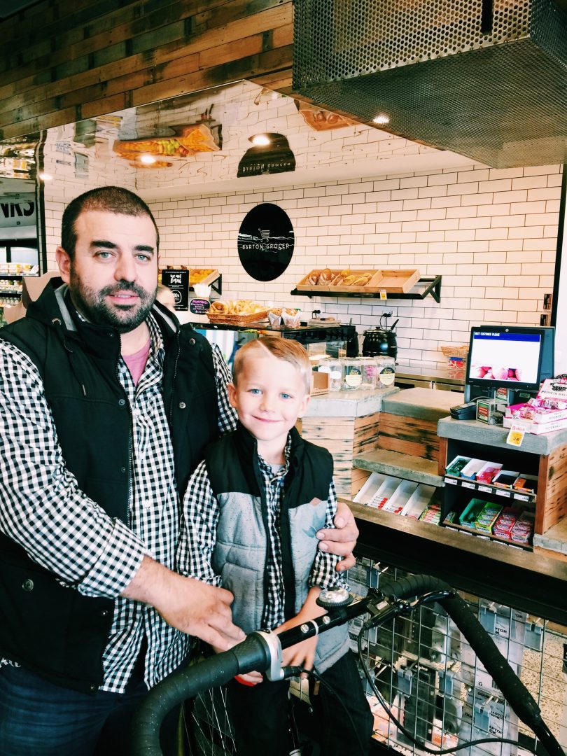 Owner of the Barton Grocer, Dom Costanzo, and his son Sebastian