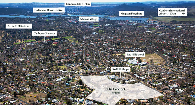 map of canberra Red Hill area