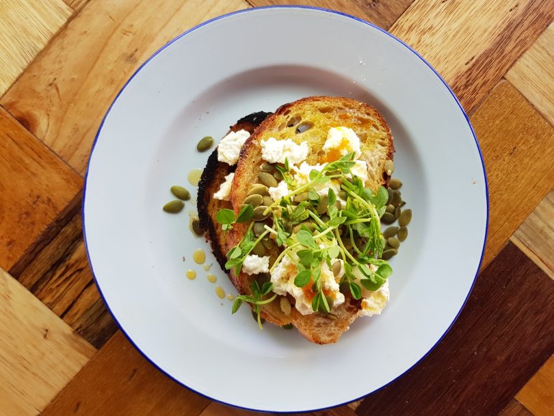 Pumpkin ricotta toast. 