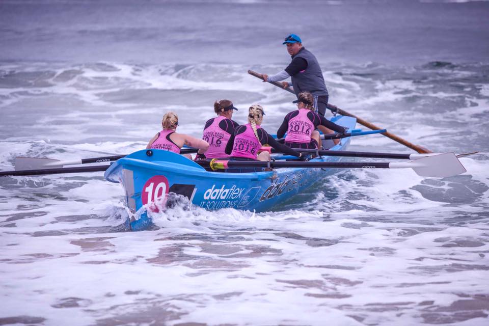 Canberra rowers taking on the George Bass Surfboat Marathon