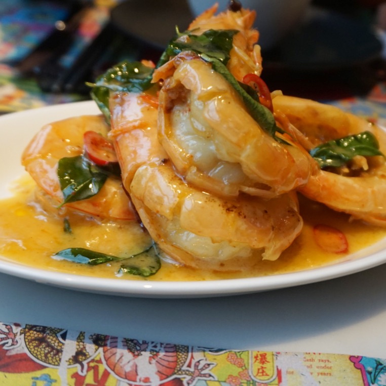 Chilli butter king prawns. Photo: Sophia Brady.