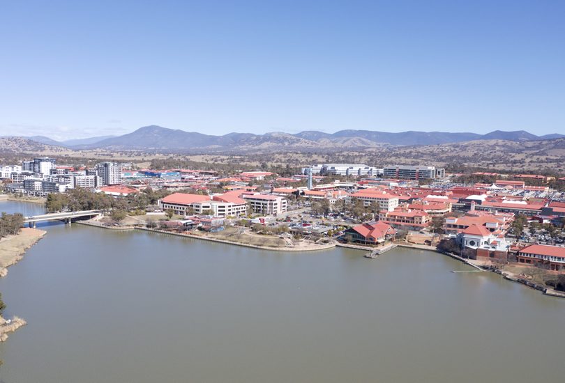 Aerial view of Lake Tuggeranong