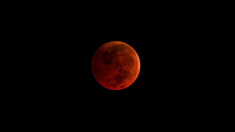 Red coloured moon