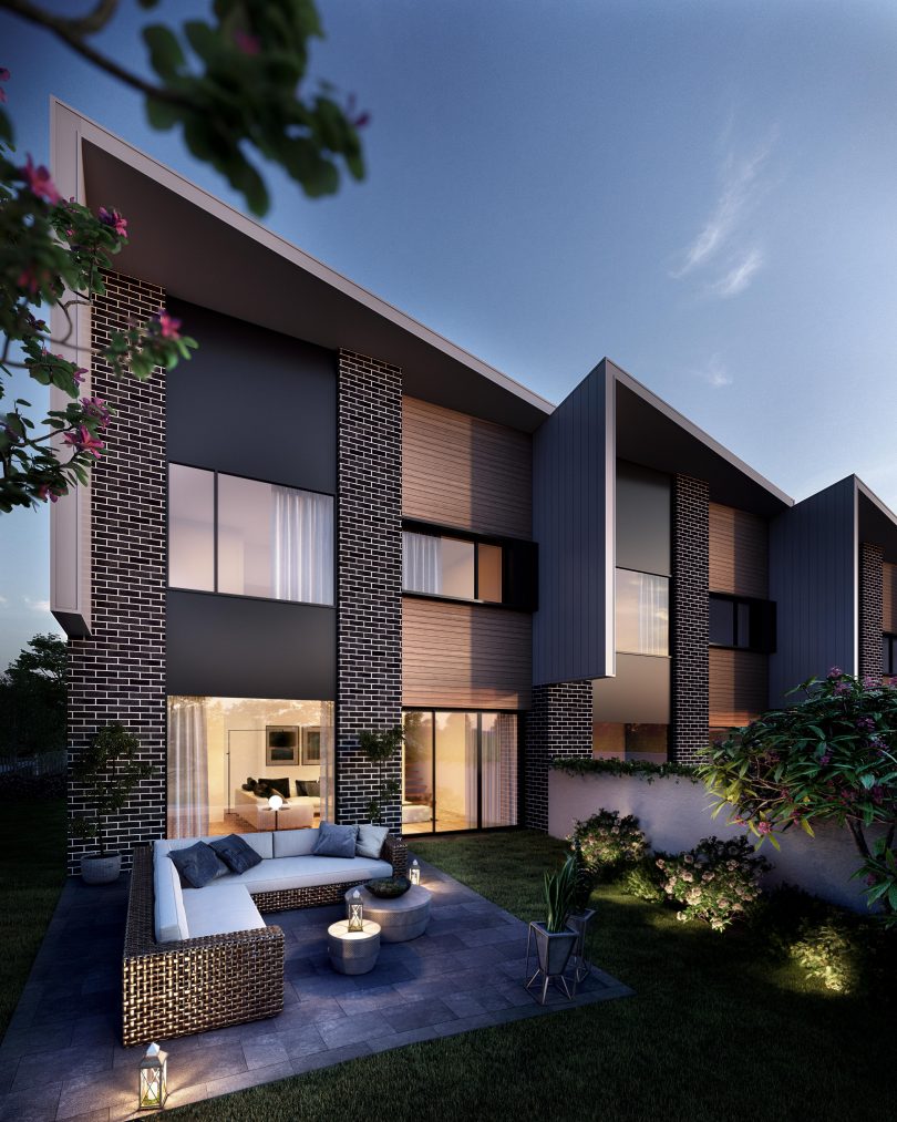 Artists rendering of one of the Town Villas at Enzo at Moncrieff.