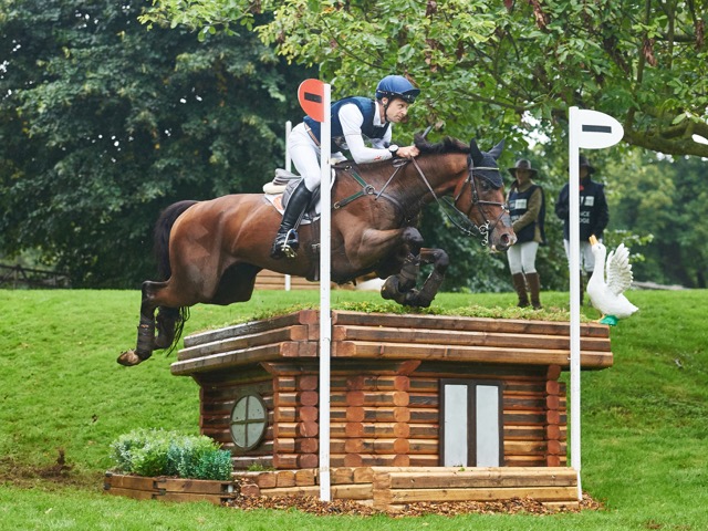 Chris Burton riding Nobilis 18 at Burghley Horse trials. Photo: Ingo Waetchner.