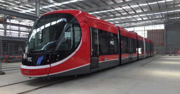 Track testing of Canberra’s first light rail vehicle to start in April