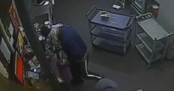 CCTV footage shows bandits robbing pizza store in Weston
