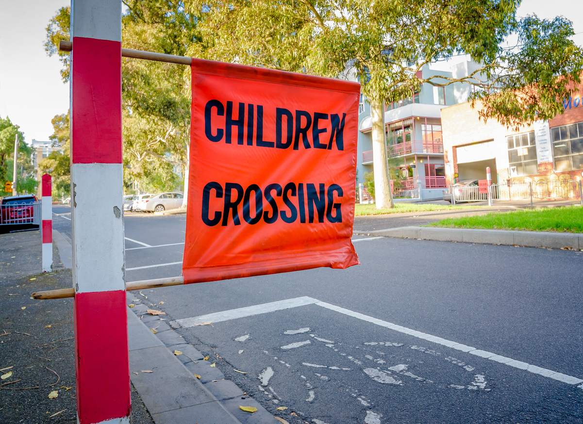 Children school crossing