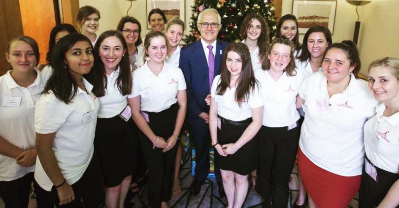 Prime Minister with Country to Canberra participants. Image provided by Project Empower