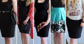 1 dress, 5 different looks! Super easy, 2-minute wardrobe transition ideas