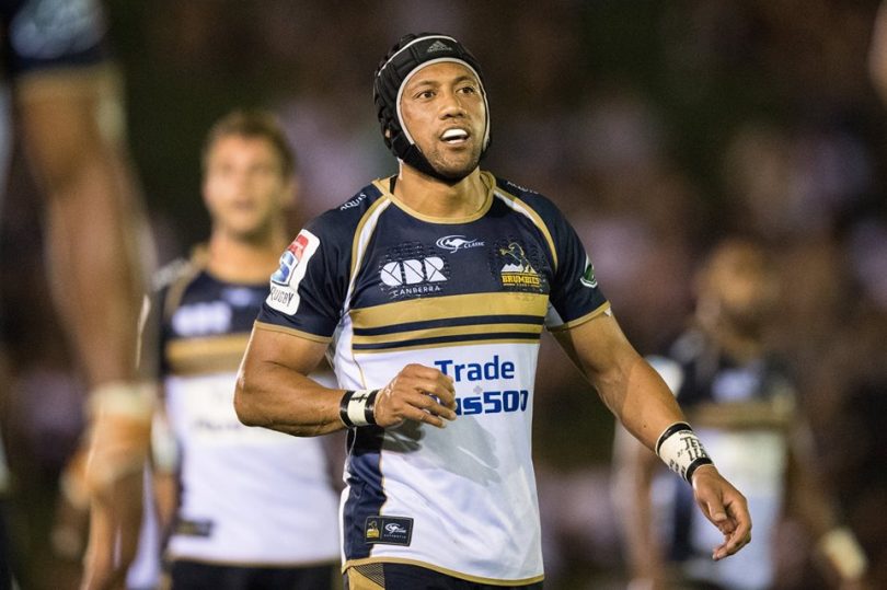 Christian Lealiifano of the Brumbies during the trial match against the Chiefs at Sunshine Coast Stadium. Photo: Supplied by: RUGBY.com.au/Stuart Walmsley.