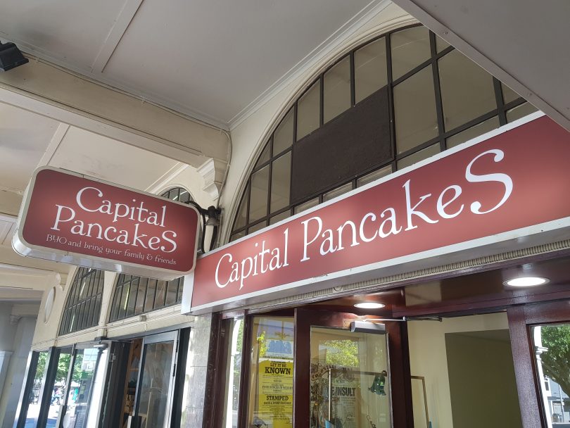 The rebranded Capital Pancakes in Alinga Street, Civic.