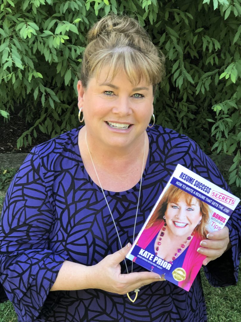 Kate Prior with her best selling book, 'Resume Success Secrets'. Photo: Wendy Johnson.