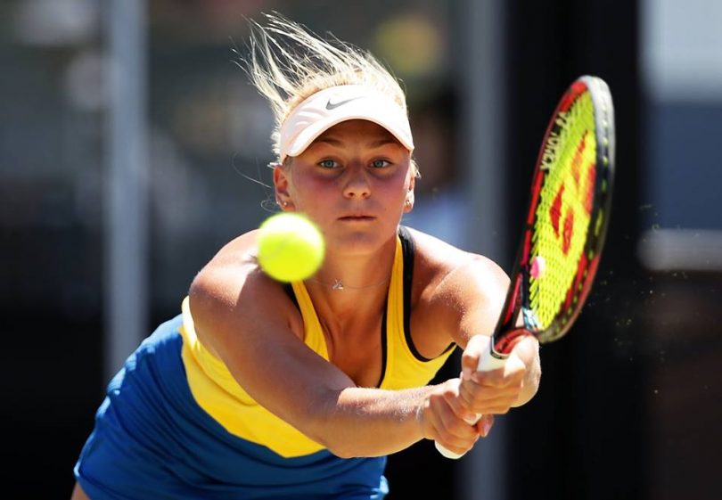 Marta Kostyuk had an incredible Fed cup debut. Photo: Supplied by Tennis ACT.