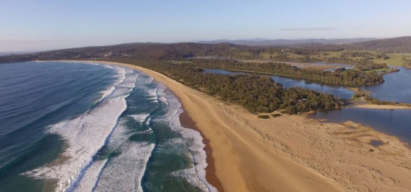 Tathra Beach, looking south from Mogareeka. Photo: Chris Sheedy.