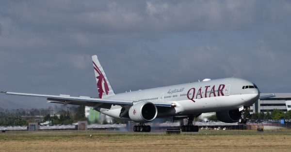 First Qatar Airways flight touches down in Canberra as part of daily service