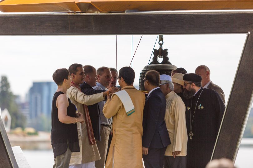 Religious leaders join together for peace.