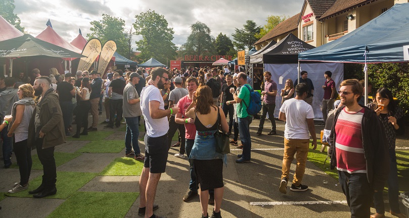 Canberra Craft Beer & Cider Festival in the gardens of Mercure Canberra. Photo: Supplied.