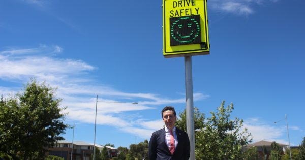 Smiley-face signs to help combat speeding on Canberra’s problem streets