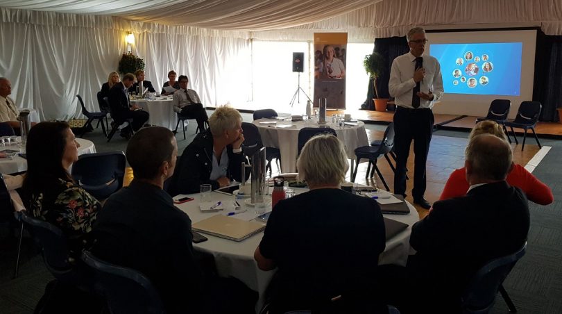 Mark Scott speaking to principals from across southern NSW in Batemans Bay on Monday. Photo: Dept of Eductaion.