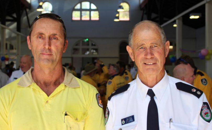 Brett Evans from the National Parks and Wildlife Service and Far South Coast Rural Fire Service Manager, John Cullen. Photo: Ian Campbell.