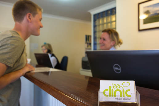 The Teen Clinic approach starts at reception. Photo: BVMP