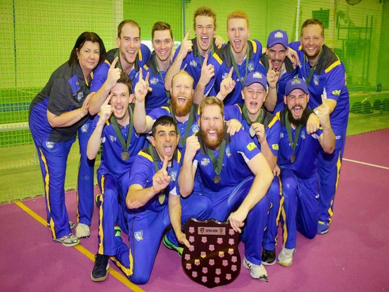 ACT Rockets celebrate 2017 National Indoor Championships win - Photo: Supplied by Cricket ACT.