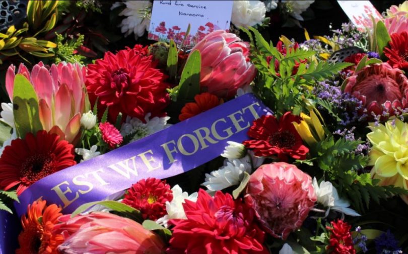 Dozens of wreaths were laid to remember those who have served. Photo: Ian Campbell