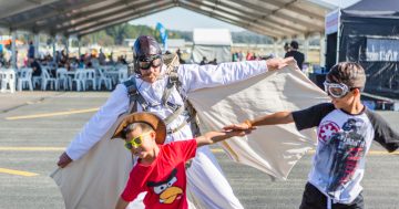 Celebrations take off under cloudless skies at Canberra Airport open day