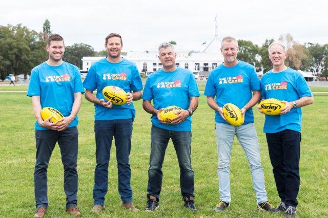 Why five blokes are kicking the footy for 24 hours straight this weekend