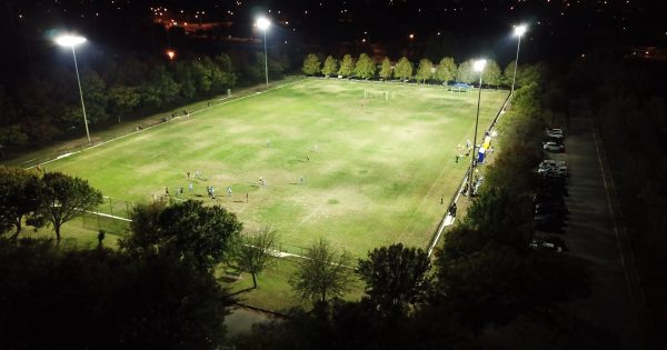 Election promise fulfilled as Calwell playing fields fitted with LED lighting