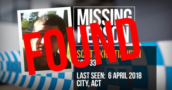 Scott Kristiansen last seen on Friday morning FOUND safe and well