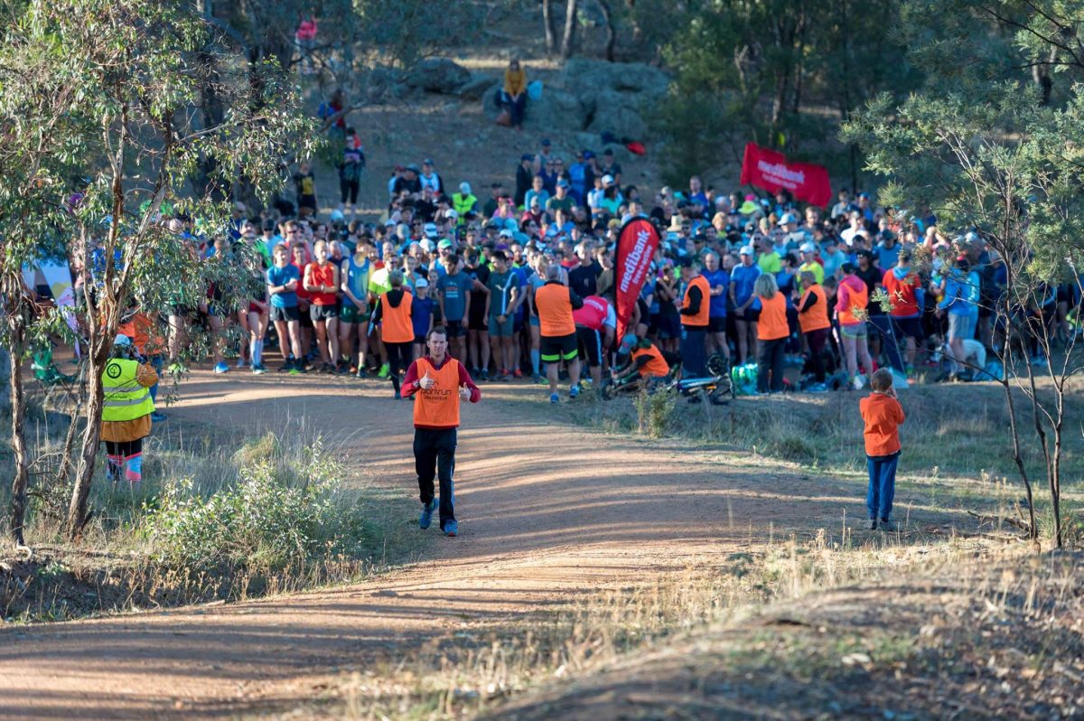 The first Mount Ainslie Parkrun on 28 April 2018.