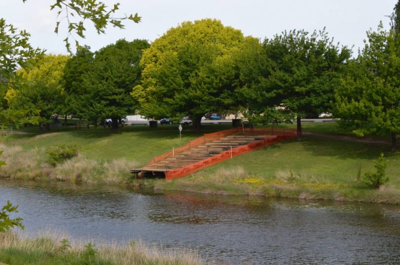 Completed in November 2017 the Platypus Viewing Platform is being reworked. Photo: SMRC.