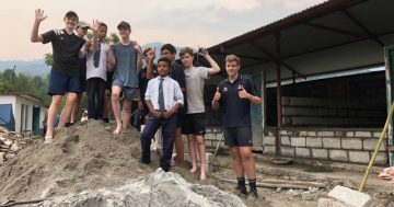 Canberra Grammar School students help rebuild quake-damaged classrooms in Nepal