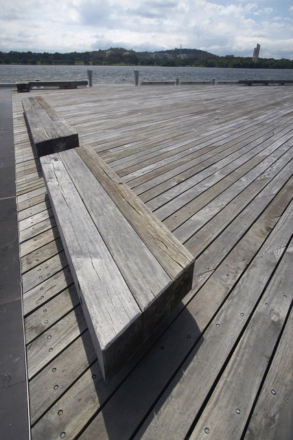 Decking at Commonwealth Park. 
