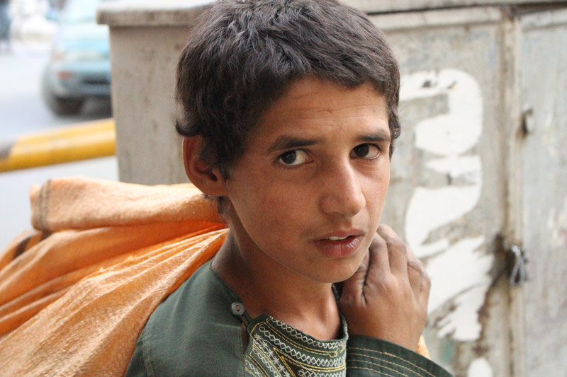 Hangama Obaidullah, Street child 1, 2018. Photograph