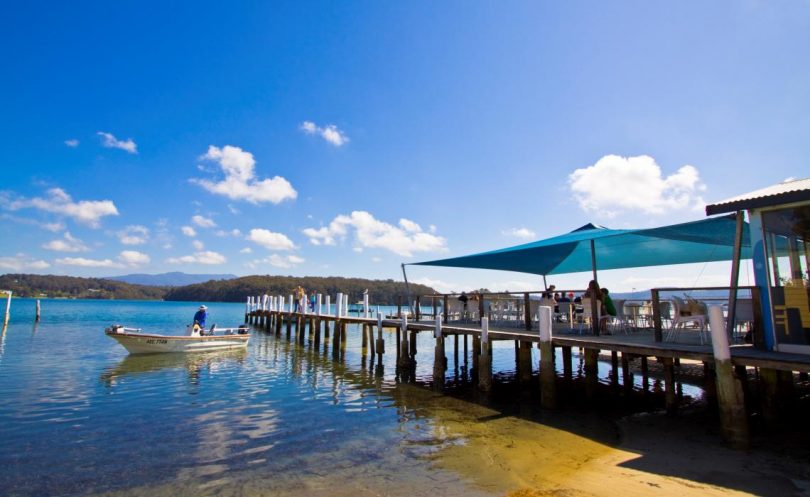 Narooma's Quarterdeck Cafe one of the busking hot spots on Mat 26. Photo: Visit NSW