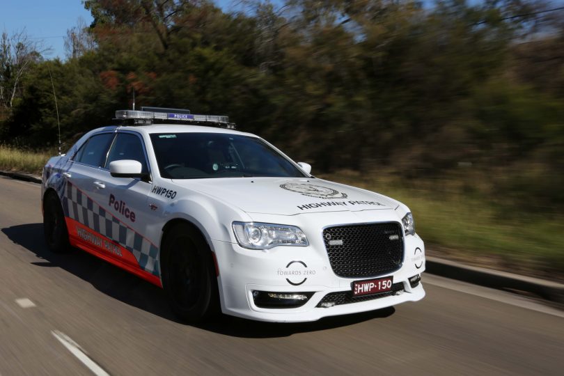 The American built Chrysler 300c SRT Core. Photo: NSW Police.