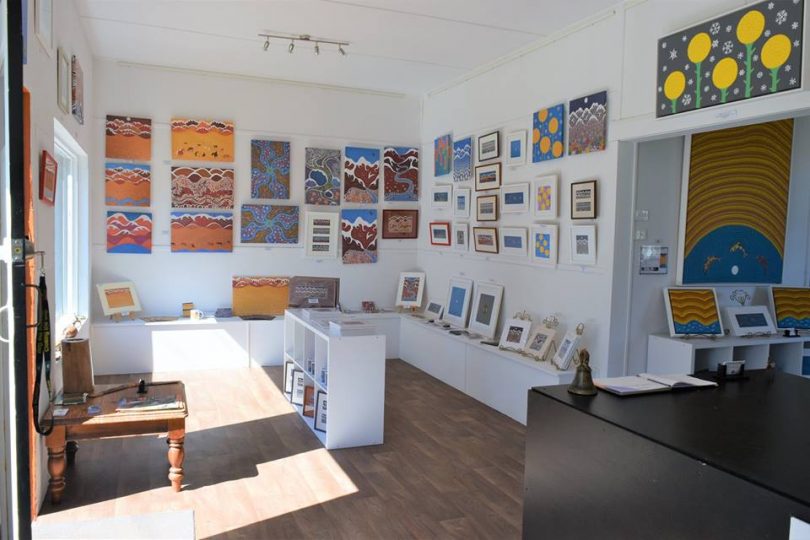 Inside the Pauline Coxon Art Gallery at Berridale. Photo: Pauline Coxon Art Gallery Facebook.