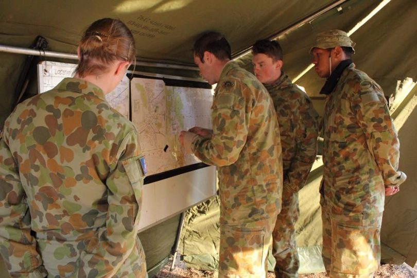 Command Post training at Cooma Racecourse. Photo: RMC Duntroon Facebook.