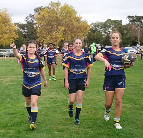 The Red Falcons a partnership between the Tathra based Far South Coast Falcons and the Cooma Red Devils played through the cold at Gowrie Oval in the ACT. The girls went down to the Viking 50 - 25, but Angel Nielson, Emily Quodling, and Jess Howarth showed plenty of ticker. Photo: FSC Falcons Instagram.